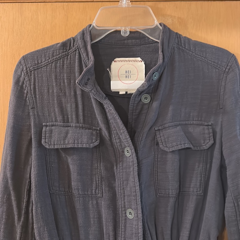 Hei Hei Anthropologie Women’s Gauzy Cotton Jacket Lightweight Gray Size XS - Picture 2 of 10